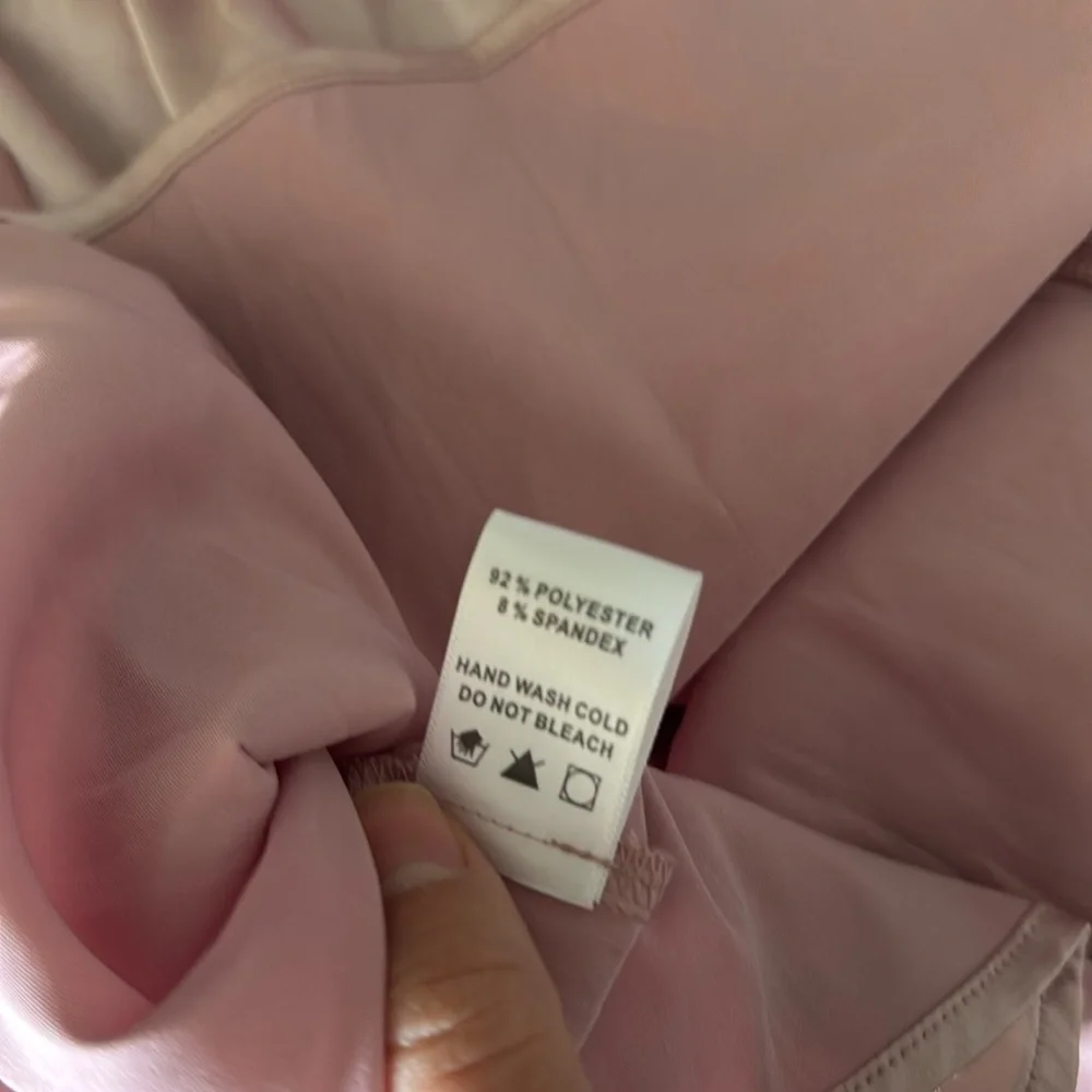 Pink Satin Ruched Mini Dress - Picture 4 of 5